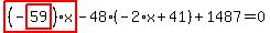 highlight_red%28+%28-highlight_red%28+59+%29%29%2Ax+%29-48%2A%28-2%2Ax%2B41%29%2B1487=0