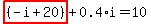 highlight_red%28+%28-i%2B20%29+%29%2B0.4%2Ai=10