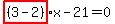 highlight_red%28+%283-2%29+%29%2Ax-21=0