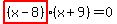 highlight_red%28+%28x-8%29+%29%2A%28x%2B9%29=0
