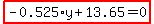 highlight_red%28+-0.525%2Ay%2B13.65=0+%29