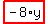 highlight_red%28+-8%2Ay+%29
