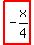 highlight_red%28+-x%2F4+%29