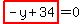 highlight_red%28+-y%2B34+%29=0