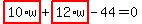 highlight_red%28+10%2Aw+%29%2Bhighlight_red%28+12%2Aw+%29-44=0