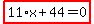 highlight_red%28+11%2Ax%2B44=0+%29