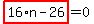 highlight_red%28+16%2An-26+%29=0