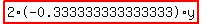 highlight_red%28+2%2A-0.333333333333333%2Ay+%29