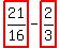 highlight_red%28+21%2F16+%29-highlight_red%28+2%2F3+%29