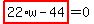 highlight_red%28+22%2Aw-44+%29=0
