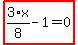 highlight_red%28+3%2F8%2Ax-1=0+%29