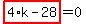 highlight_red%28+4%2Ak-28+%29=0