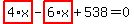 highlight_red%28+4%2Ax+%29-highlight_red%28+6%2Ax+%29%2B538=0
