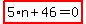 highlight_red%28+5%2An%2B46=0+%29