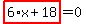 highlight_red%28+6%2Ax%2B18+%29=0