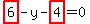 highlight_red%28+6+%29-y-highlight_red%28+4+%29=0