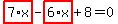 highlight_red%28+7%2Ax+%29-highlight_red%28+6%2Ax+%29%2B8=0