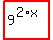 highlight_red%28+9%5E%282%2Ax%29+%29