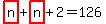 highlight_red%28+n+%29%2Bhighlight_red%28+n+%29%2B2=126