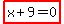 highlight_red%28+x%2B9=0+%29