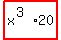 highlight_red%28+x%5E%283%29%2A20+%29