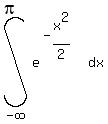 int( e^(-x^2/2), dx, -infinity, pi )