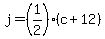 j=(1/2)(c+12)