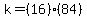 k+=+%2816%29%2884%29