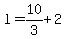 l = 10/3 + 2