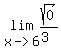 lim%28x-%3E6%2Csqrt%280%29%2F%283%29%29
