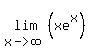 lim%28x-%3Einfinity%2C+%28xe%5Ex%29%29