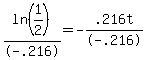 ln%281%2F2%29%2F-.216=-.216t%2F-.216