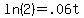 ln(2)=.06t