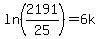 ln%282191%2F25%29=6k