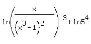 ln%28x%2F%28%28x%5E3-1%29%5E2%29%29%5E3%2Bln5%5E4