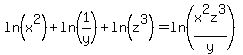 ln%28x%5E2%29%2Bln%281%2Fy%29%2Bln%28z%5E3%29=ln%28x%5E2z%5E3%2Fy%29