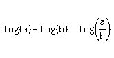 log%28%28a%29%29+-+log%28%28b%29%29+=+log%28%28a%2Fb%29%29