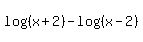 log%28%28x%2B2%29%29-log%28%28x-2%29%29