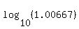 log%2810%2C%281.00667%29%29