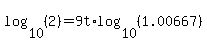 log%2810%2C%282%29%29=9t%2Alog%2810%2C%281.00667%29%29
