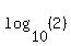 log%2810%2C%282%29%29