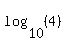 log%2810%2C%284%29%29