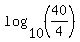 log%2810%2C%2840%2F4%29%29