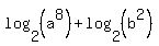 log%282%2C+%28a%5E8%29%29+%2B+log%282%2C+%28b%5E2%29%29