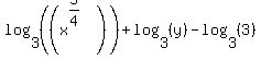 log%283%2C%28%28x%5E%285%2F4%29%29%29%29%2Blog%283%2C%28y%29%29-log%283%2C%283%29%29