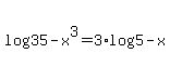 log%2835-x%5E3%29=3%2A+log%285-x%29