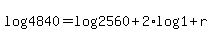 log%284840%29+=+log%282560%29+%2B+2%2Alog%281+%2B+r%29