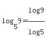 log%285%2C9%29+=+log%289%29%2Flog%285%29
