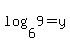 log%286%2C9%29=y
