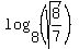 log%288%2C%28sqrt%288%2F7%29%29%29